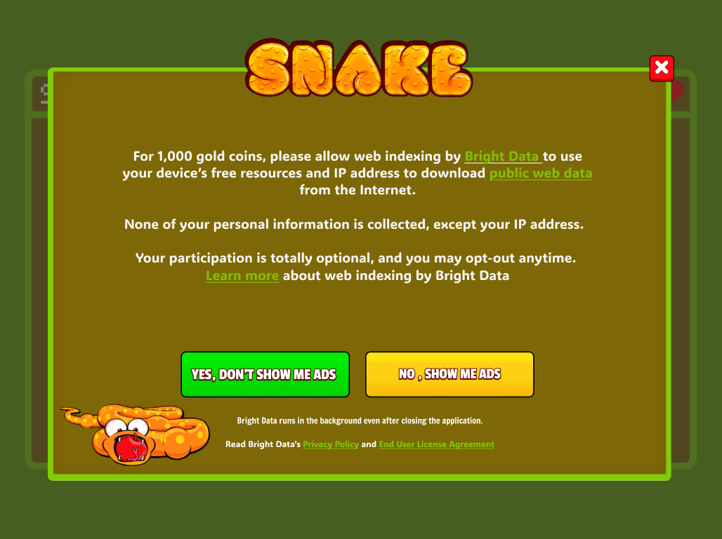 Popup example