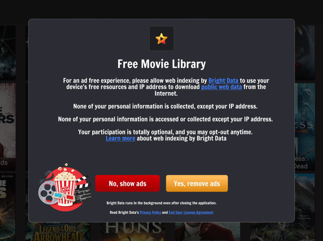 Popup example